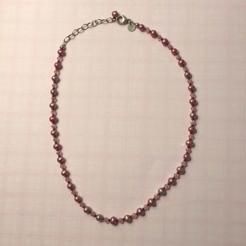 Pink Swarovski necklace